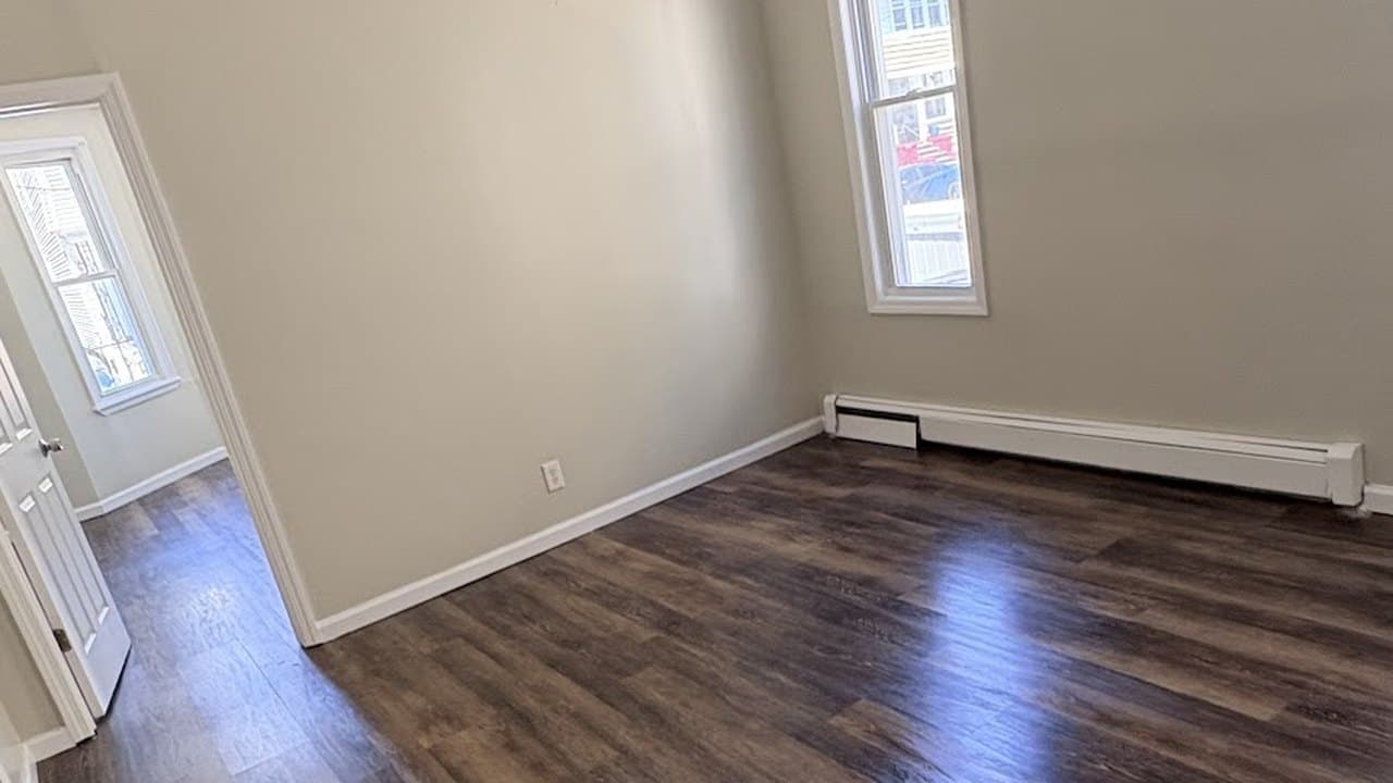 Empty room cleaned top to bottom after a move-out
